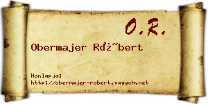 Obermajer Róbert névjegykártya